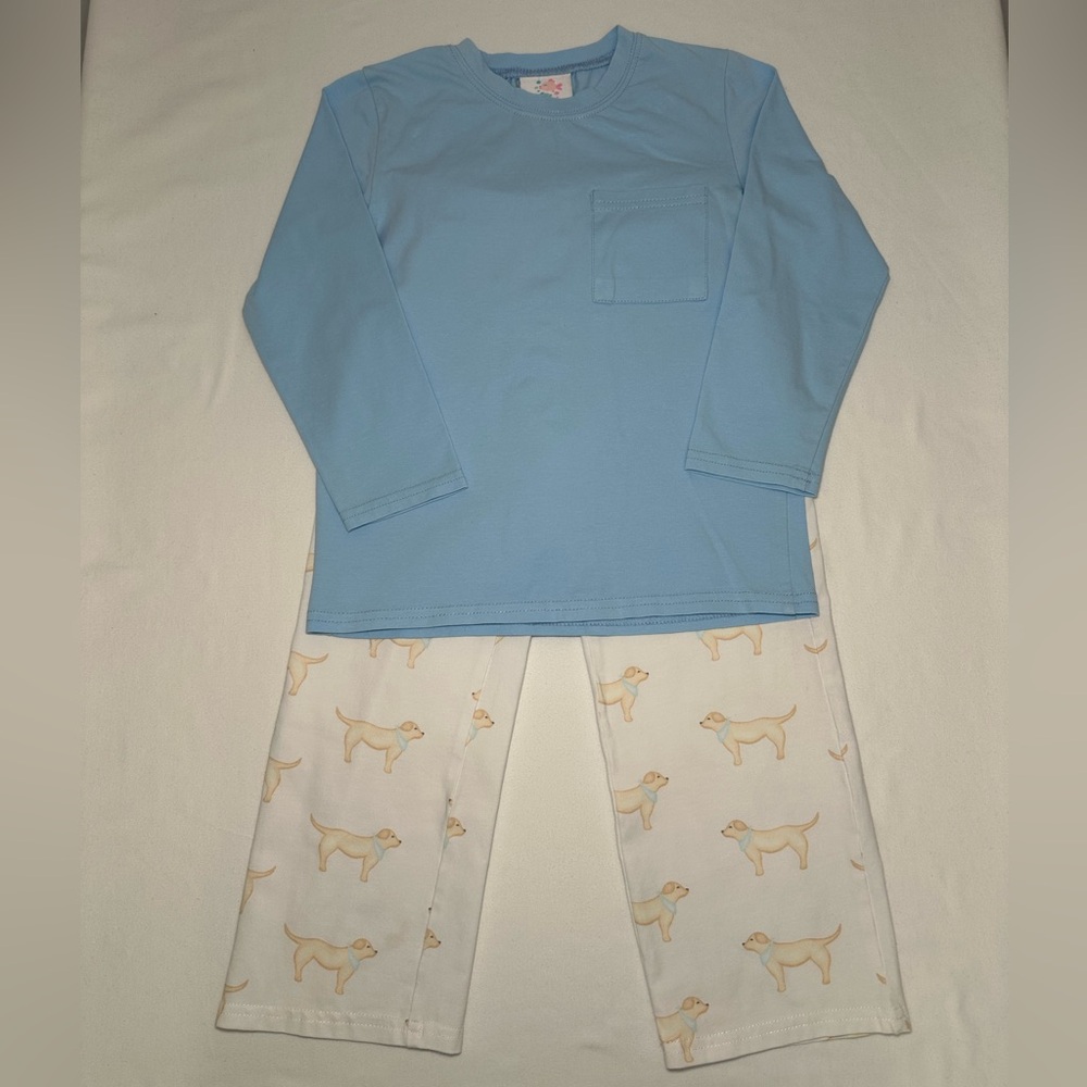 Boys Blue/White Matching Puppy Set
